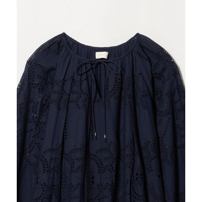 ＜ne Quittez pas＞カットワーク ワンピース （NAVY）｜詳細画像