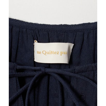 ＜ne Quittez pas＞カットワーク ワンピース （NAVY）｜詳細画像