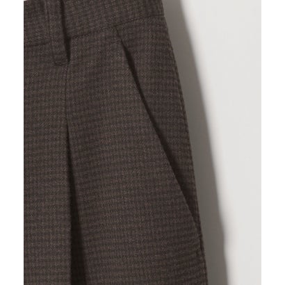 【WEB限定 Wardrobe DAILY MINIMAL】チェック バックゴム ワイドパンツ （DK.BROWN）｜詳細画像