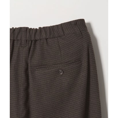 【WEB限定 Wardrobe DAILY MINIMAL】チェック バックゴム ワイドパンツ （DK.BROWN）｜詳細画像
