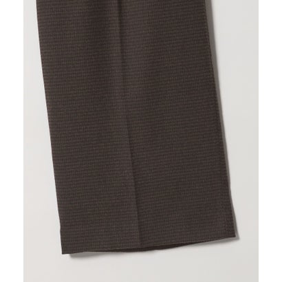 【WEB限定 Wardrobe DAILY MINIMAL】チェック バックゴム ワイドパンツ （DK.BROWN）｜詳細画像
