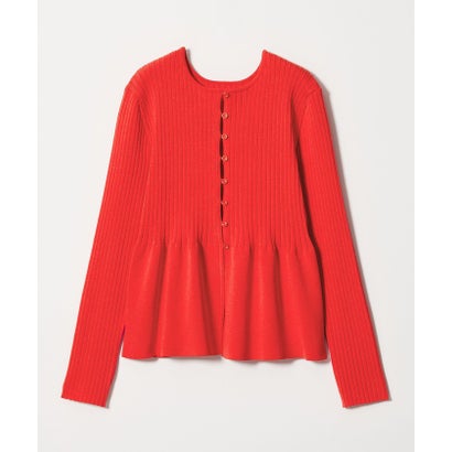 【WEB限定 Wardrobe DAILY MINIMAL】ペプラム2WAY リブニットプルオーバー ウォッシャブル （RED）｜詳細画像