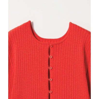 【WEB限定 Wardrobe DAILY MINIMAL】ペプラム2WAY リブニットプルオーバー ウォッシャブル （RED）｜詳細画像