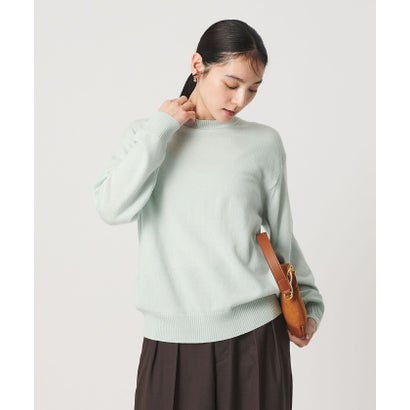 ウールカシミヤ天竺 クルーネック ニットプルオーバー ウォッシャブル （BLACK）｜詳細画像