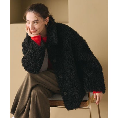 BY PE CURLY/FUR JKT （BLACK）｜詳細画像