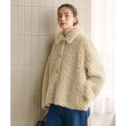 BY PE CURLY/FUR JKT （BLACK）｜詳細画像