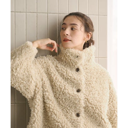 BY PE CURLY/FUR JKT （BLACK）｜詳細画像