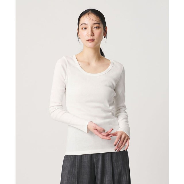コットンリブ クルーネック ロングスリーブ （OFF WHITE）