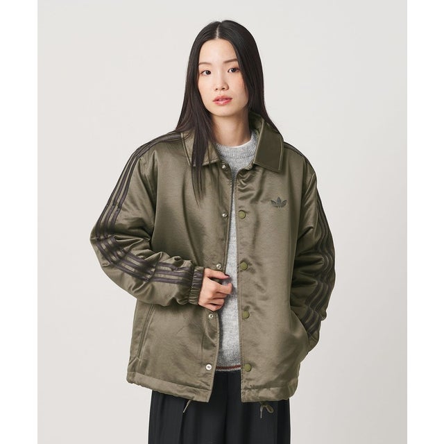 ＜adidas Originals＞スリーストライプス コーチ ジャケット （OLIVE）
