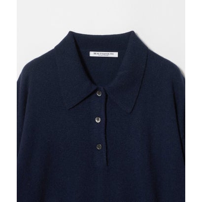 ウールカシミヤ ポロニット ウォッシャブル （NAVY）｜詳細画像