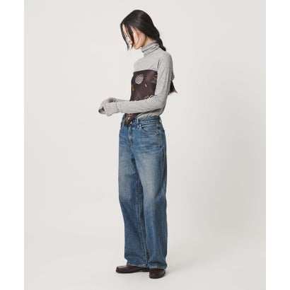 セルロースブレンド テレコ タートルネック カットソー （OFF WHITE）｜詳細画像