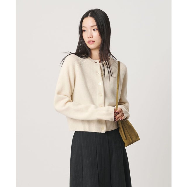 ウール ショート ニット カーディガン （OFF WHITE）
