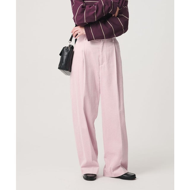 コットン コーデュロイ ストレート パンツ ウォッシャブル （PINK）
