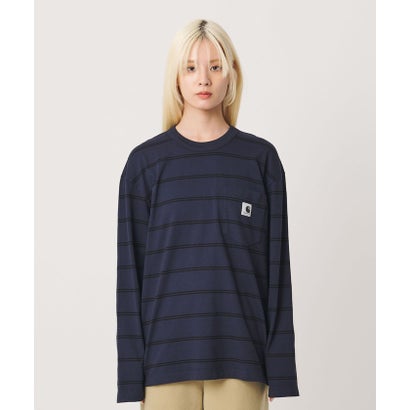 ＜Carhartt＞Cardona ポケット ロングスリーブTシャツ （NAVY）｜詳細画像