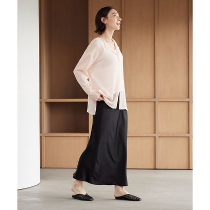 ビューティアンドユース ユナイテッドアローズ BEAUTY&YOUTH UNITED ARROWS ポリエステルサテン マーメイドフレアスカート （NAVY）｜詳細画像