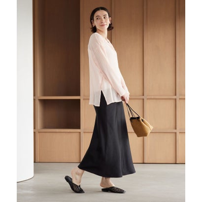 ビューティアンドユース ユナイテッドアローズ BEAUTY&YOUTH UNITED ARROWS ポリエステルサテン マーメイドフレアスカート （NAVY）｜詳細画像