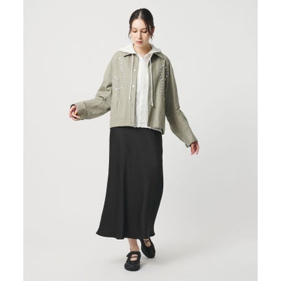 ビューティアンドユース ユナイテッドアローズ BEAUTY&YOUTH UNITED ARROWS ポリエステルサテン マーメイドフレアスカート （NAVY）｜詳細画像