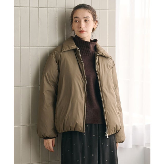 【WEB限定 Wardrobe DAILY MINIMAL】コクーン ダウンジャケット ウォッシャブル （MOCA）