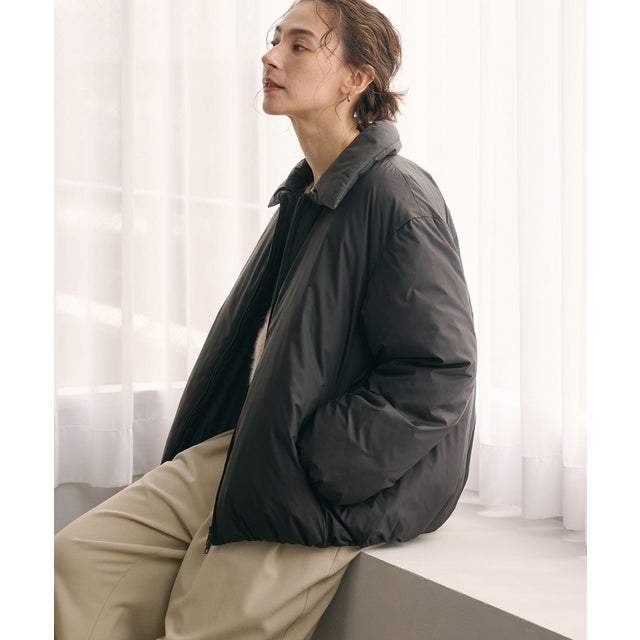 【WEB限定 Wardrobe DAILY MINIMAL】コクーン ダウンジャケット ウォッシャブル （BLACK）
