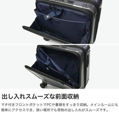 バーマス BERMAS 正規品1年保証 スーツケース フロントオープン Mサイズ キャリーケース M ストッパー付き TSAロック 5泊 6泊 PC 52L INTER CITY III フロントオープン56c 60571 （ブラックヘアライン）｜詳細画像