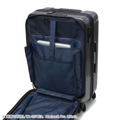 バーマス BERMAS 正規品1年保証 スーツケース フロントオープン Mサイズ キャリーケース M ストッパー付き TSAロック 5泊 6泊 PC 52L INTER CITY III フロントオープン56c 60571 （ブルーグレー）｜詳細画像