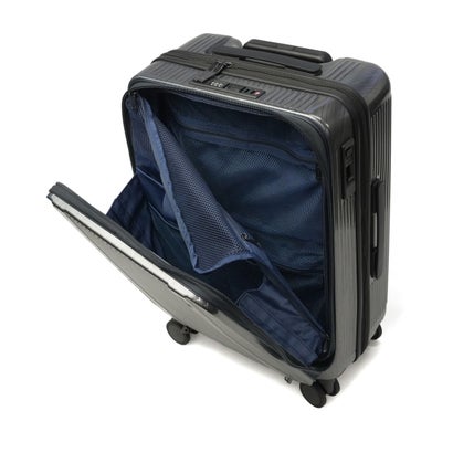 バーマス BERMAS 正規品1年保証 スーツケース フロントオープン Mサイズ キャリーケース M ストッパー付き TSAロック 5泊 6泊 PC 52L INTER CITY III フロントオープン56c 60571 （ブルーグレー）｜詳細画像