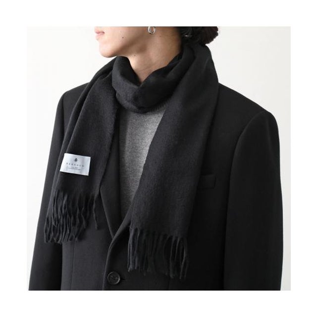 BEGG&CO マフラー ARRAN カシミヤ （BLACK/ブラック）