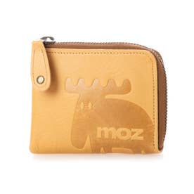 ＜moz＞日本製牛革スマートL字型財布 （キャメル）