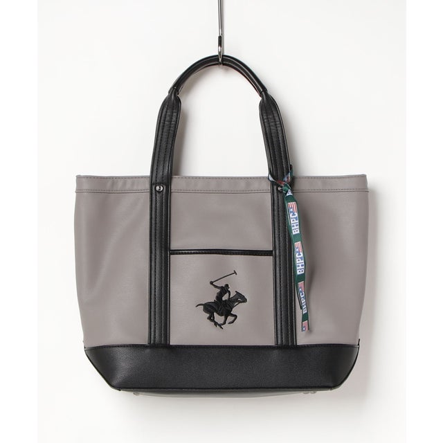 【BEVERLY HILLS POLO CLUB】ポロPUトートバッグ BH2008N （ダークグレー）
