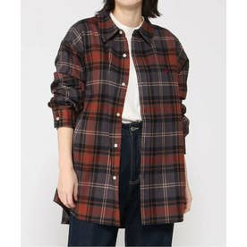 BHPC ネル チェックシャツ ルーズ シルエット レディース こなれ感 秋 コーデ 定番 上品 羽織 （グレー）