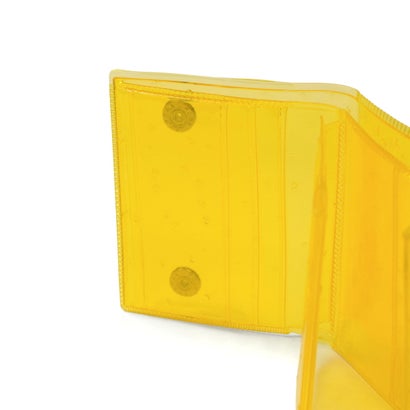 三つ折り財布 レディース ブランド かわいい 財布 ビニール 折り財布 カード ミニ コンパクト nothing to hide vinyl ostrich mini wallet 511991 （yellow）｜詳細画像