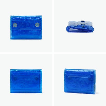 三つ折り財布 レディース ブランド かわいい 財布 ビニール 折り財布 カード ミニ コンパクト nothing to hide vinyl ostrich mini wallet 511991 （pink）｜詳細画像
