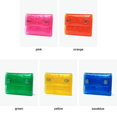 三つ折り財布 レディース ブランド かわいい 財布 ビニール 折り財布 カード ミニ コンパクト nothing to hide vinyl ostrich mini wallet 511991 （pink）｜詳細画像