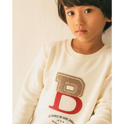 マシュマロ 裏毛 ロゴ 刺繍 トレーナー (90~150cm) （オフホワイト）｜詳細画像