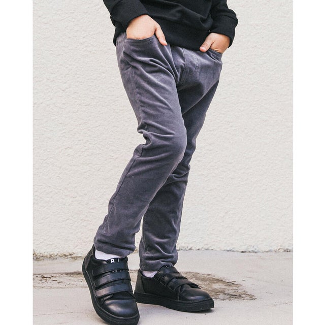 リブレスコール ストレッチ パンツ (90~150cm) （グレー）