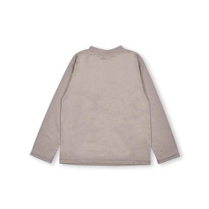 コットン スムース チビ ハイネック Tシャツ (100~150cm) （ベージュ）｜詳細画像