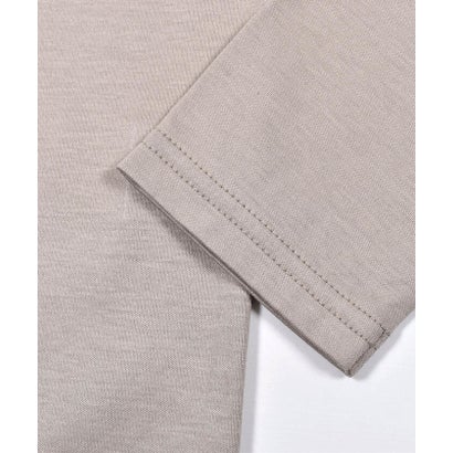 コットン スムース チビ ハイネック Tシャツ (100~150cm) （ベージュ）｜詳細画像