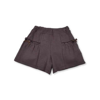 ヘリンボン ジャガード ヒラミニ パンツ (90~150cm) （ブラウン系）｜詳細画像