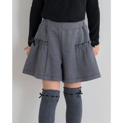 ヘリンボン ジャガード ヒラミニ パンツ (90~150cm) （ブラウン系）｜詳細画像