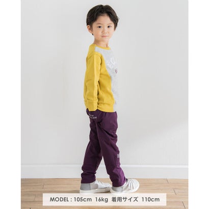 裏毛 USA コットン バイカラー ロゴ トレーナー (90~150cm) （ブルー）｜詳細画像