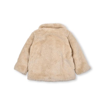 ボア ボンテン 付き コート ベビー (80~90cm) （ベージュ）｜詳細画像