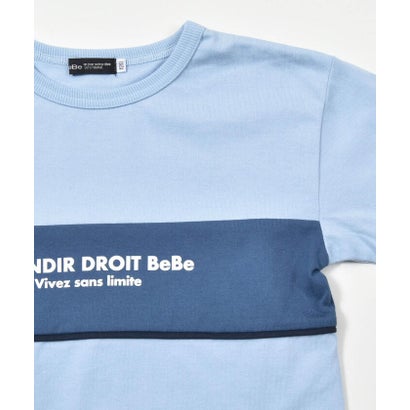 ベベ BeBe 切り替えライン長袖ビッグTシャツ(90~160cm) （ベージュ）｜詳細画像