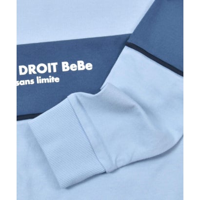 ベベ BeBe 切り替えライン長袖ビッグTシャツ(90~160cm) （ベージュ）｜詳細画像