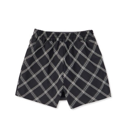 ベベ BeBe 【お揃い】ウール調チェック切り替えラップショートパンツ(100~160cm) （グレー）｜詳細画像