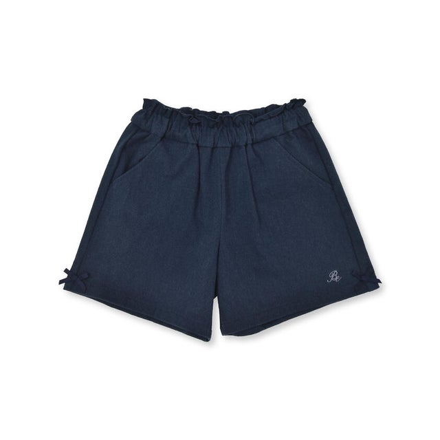 ウール調ストレッチキュロットパンツ(90~150cm) （ネイビー）