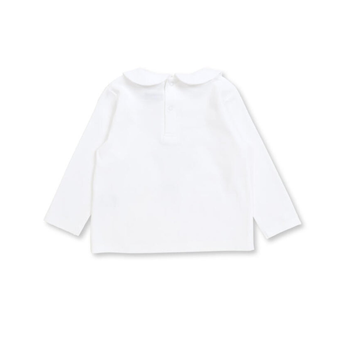 ベベ BeBe ブロード小花柄ジャンパースカート+丸襟長袖Tシャツセット 
