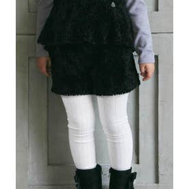 【お揃い】シャギージャガードバルーンショートパンツ(90~150cm) （ブラック）