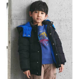 【撥水加工】マットタフタロゴプリントダウンコート(90~160cm) （ブラック）