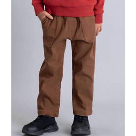 ベロアパイピングアウトポケットツイルロングパンツ(80~160cm) （ブラウン）