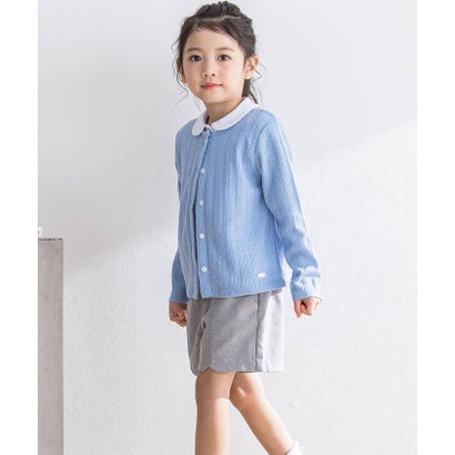 裾カットウエストベルト風キュロットパンツ(95~150cm) （グレー系）｜詳細画像